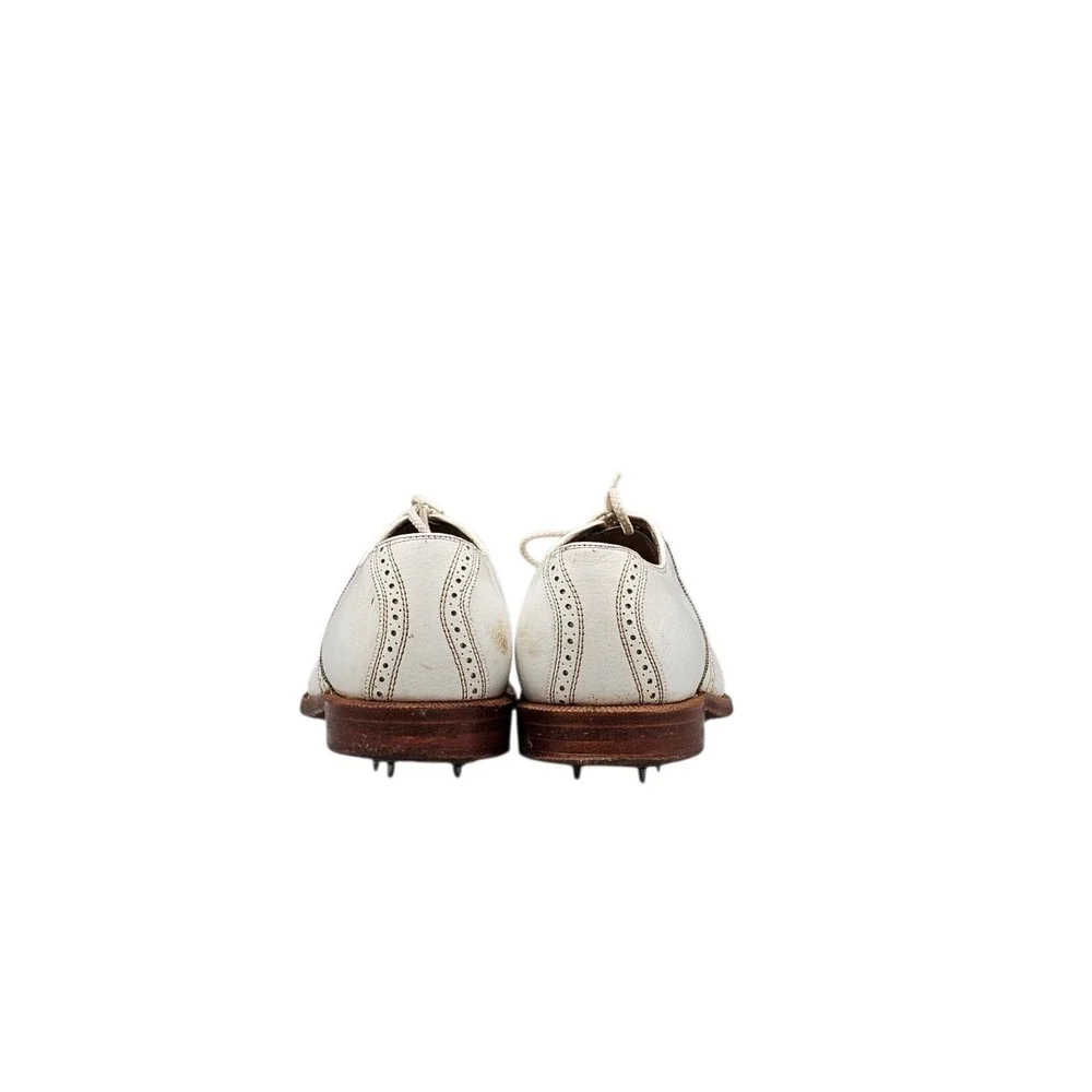 Johnston & Murphy Men's Size 11.5 US Narrow Aristocraft White Leather Golf Shoes